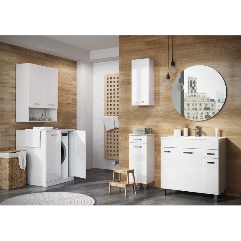 Elita Sunn Kyra Komplet szafka 3D z umywalką 80 cm biały połysk (RE169195008060)
