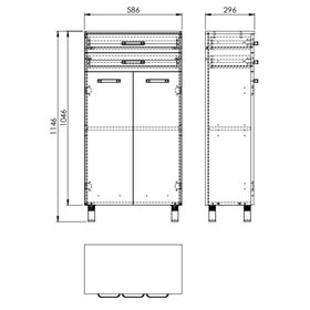 Elita Sunn Półsłupek 2D 1S 60 cm biały połysk (RE169204008060)