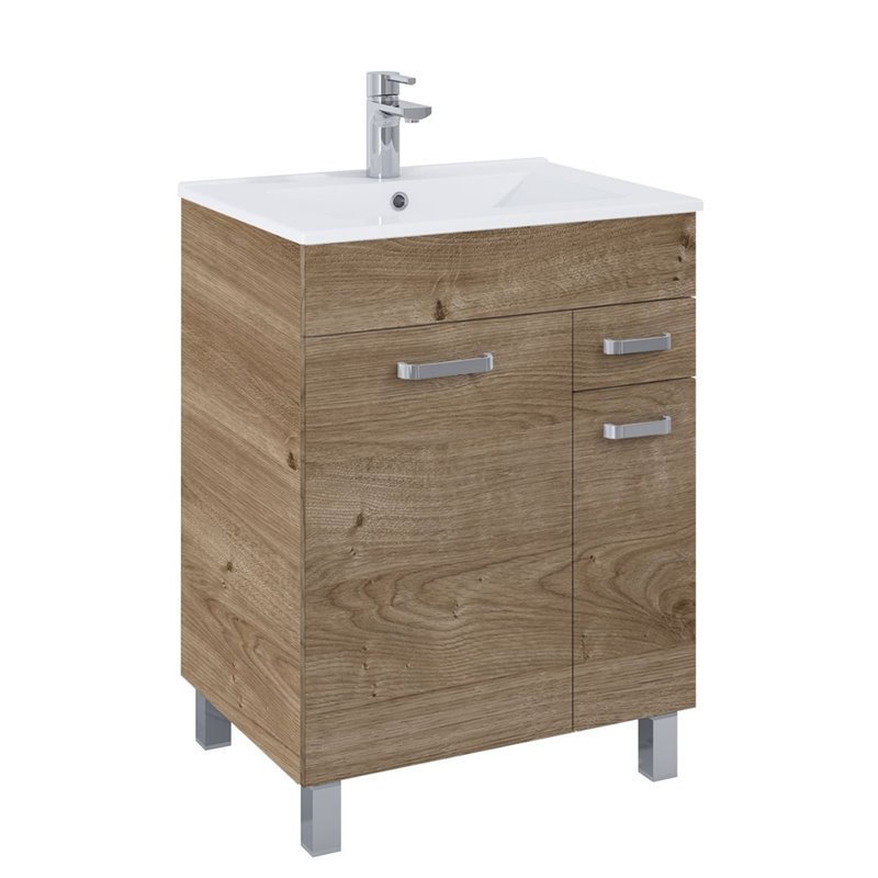 Elita Sunn Kyra Komplet szafka 2D z umywalką 60 cm dąb canela (RE169212007050)