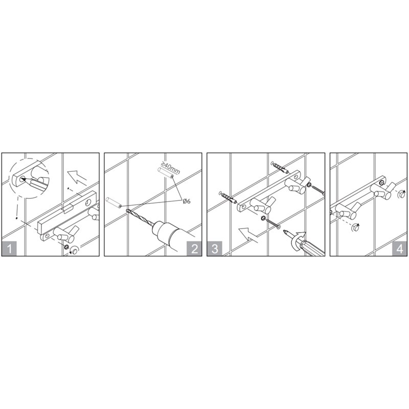Stella listwa 6 haczyków podwójnych 41 chrom 18.026