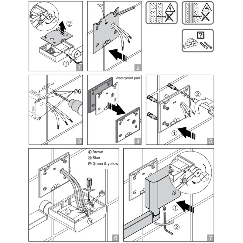 Stella lusterko kosmetyczne powiększające 3x z podświetleniem led (barwa zimna/ciepła) czarne mat 22.00230-b