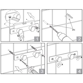Stella listwa 2 haczyki skośne 14 chrom 18.072