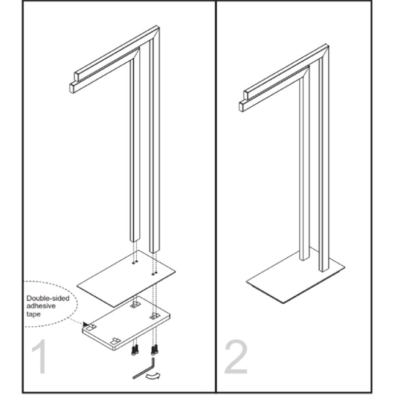 Stella stojak na 2 ręczniki wolnostojacy czarny mat 19.2061-b