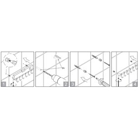 Stella listwa drążek 6 haczyków 29 chrom 18.033