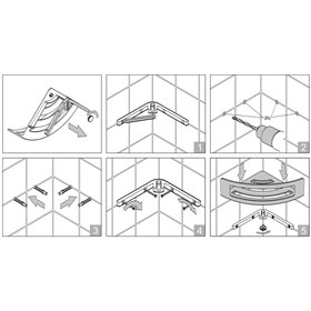 Stella koszyk narożny mocowanie lift & clean 17.5×16.5×4 chrom 16.036