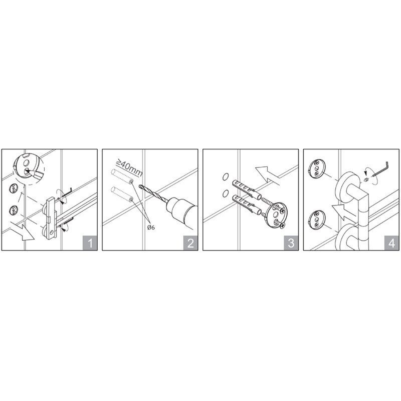 Stella Classic wieszak prosty 45 czarny mat 07.111-b