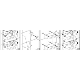 Stella koszyk podwójny z wkładem białym stal polerowana 29×12.5×29 16.071
