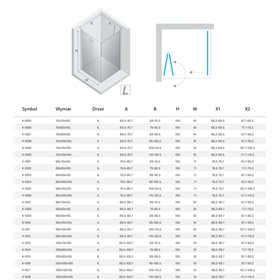 New Trendy New Soleo Light Gold Kabina prysznicowa 1D prostokątna L 80x120x195 Active Shield 2.0 (K-1906)
