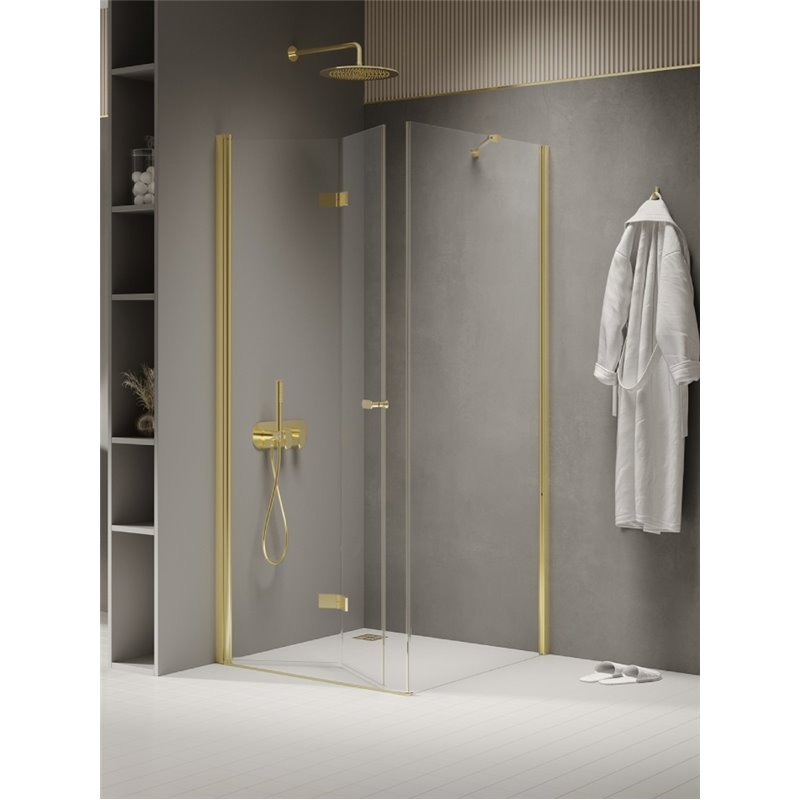 New Trendy New Soleo Light Gold Kabina prysznicowa 1D prostokątna P 100x110x195 Active Shield 2.0 (K-1941)