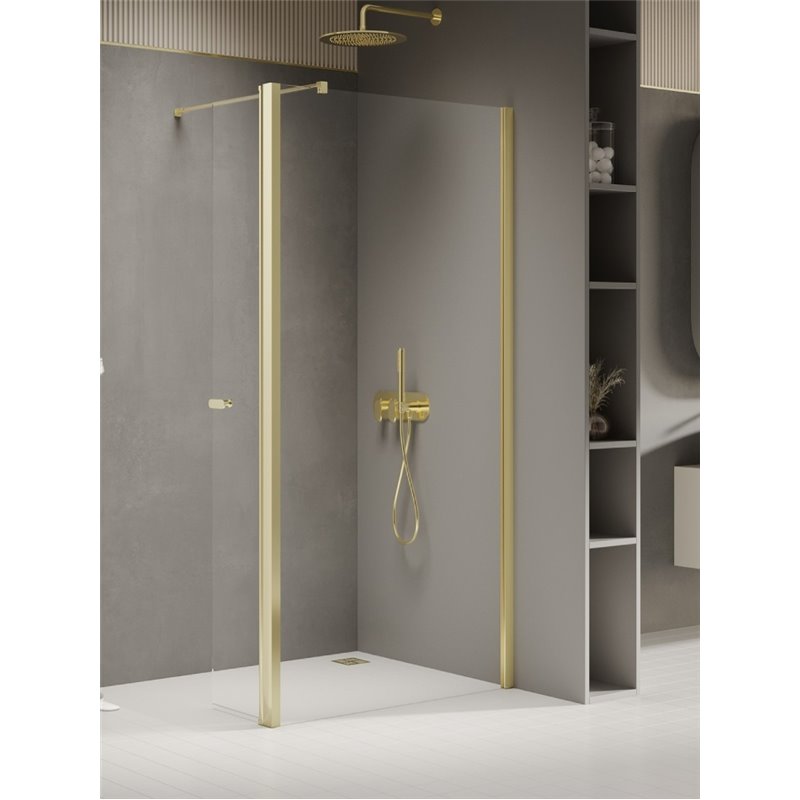New Trendy New Soleo Light Gold NZ2 Kabina prysznicowa walk-in U 90x195 Active Shield 2.0 (K-1968)