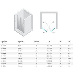 New Trendy New Soleo Copper Brushed Drzwi wnękowe 2D U 90x195 Active Shield 2.0 - wahadłowe (D-0495A)