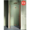 New Trendy New Soleo Copper Brushed Drzwi wnękowe 1D L 80x195 6mm Active Shield 2.0 - składane  (D-0501A)