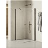 New Trendy New Soleo Gunmetal Brushed Kabina prysznicowa 1D prostokątna U 90x120x195 - wspornik skośny (K-2142)