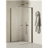 New Trendy New Soleo Gunmetal Brushed Kabina prysznicowa 1D prostokątna U 70x100x195 - wspornik równoległy (K-2128-WP)