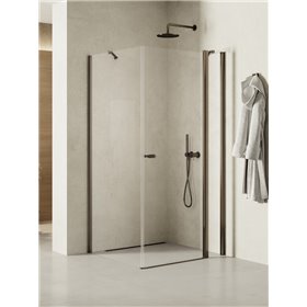 New Trendy New Soleo Gunmetal Brushed Kabina prysznicowa 1D prostokątna U 100x70x195 Active Shield 2.0 (K-2155)