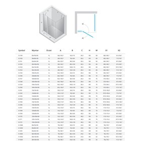 New Trendy New Soleo Gunmetal Brushed Kabina prysznicowa 1D prostokątna U 100x70x195 Active Shield 2.0 (K-2155)