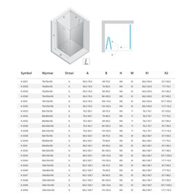 New Trendy New Soleo Copper Brushed Kabina prysznicowa 1D prostokątna L 90x80x195 Active Shield 2.0 (K-2040)