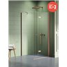 New Trendy New Soleo Copper Brushed Kabina prysznicowa 1D kwadratowa L 100x100x195 Active Shield 2.0 (K-2048)