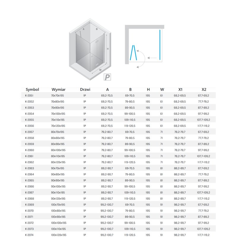 New Trendy New Soleo Copper Brushed Kabina prysznicowa 1D prostokątna P 70x90x195 Active Shield 2.0 (K-2053)