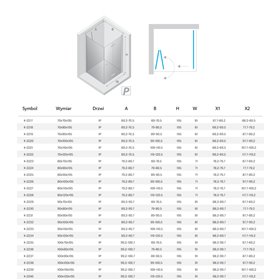New Trendy New Soleo Gunmetal Brushed Kabina prysznicowa 1D prostokątna P 80x90x195 Active Shield 2.0 (K-2225)