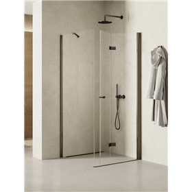 New Trendy New Soleo Gunmetal Brushed Kabina prysznicowa 1D prostokątna P 100x110x195 Active Shield 2.0 (K-2239)