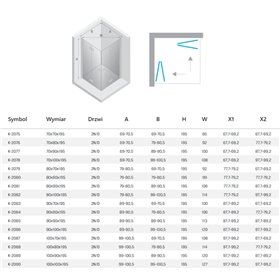 New Trendy New Soleo Copper Brushed Kabina prysznicowa 2D prostokątna 70x90x195 Active Shield 2.0 (K-2077)