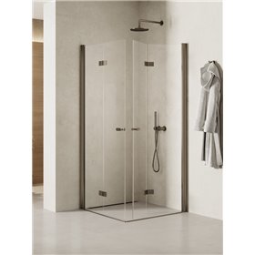 New Trendy New Soleo Gunmetal Brushed Kabina prysznicowa 2D prostokątna 70x100x195 Active Shield 2.0 (K-2244)