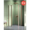 New Trendy New Soleo Copper Brushed Kabina prysznicowa 2D pięciokątna 80x80x195 Active Shield 2.0 (K-1704)