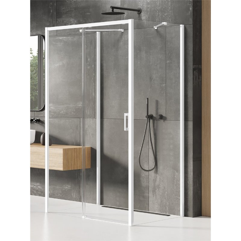 New Trendy Prime White Kabina prysznicowa prostokątna przyścienna L 100x80x200 Active Shield 2.0  (K-1005)