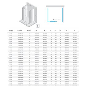 New Trendy Prime White Kabina prysznicowa prostokątna przyścienna L 140x80x200 Active Shield 2.0  (K-1021)