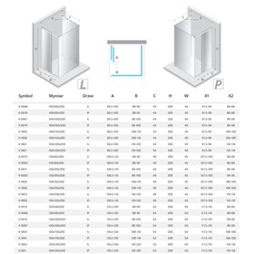 New Trendy Prime Black Kabina prysznicowa 1D prostokątna przyścienna P 100x110x200 Active Shield 2.0  (K-1606)