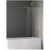 New Trendy Eventa Gold Shine Parawan nawannowy stały U 70x150 szkło czyste 8mm Active Shield 2.0 wsp. prostopadły (EXK-4894-WP)