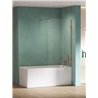 New Trendy Eventa Copper Shine Parawan nawannowy stały U 70x150 szkło czyste 8mm Active Shield 2.0 wsp. prostopadły (EXK-5695-WP