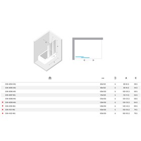 New Trendy Smart Parawan nawannowy 1D U 100x150 Active Shield 2.0 -Wspornik skośny (EXK-4096-WU)