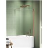 New Trendy New Soleo Copper Brushed Parawan nawannowy stały U 100x140 Active Shield 2.0 - wsp. prostopadły (P-0136-WP)