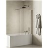 New Trendy New Soleo Gunmetal Brushed Parawan nawannowy stały U 60x140 Active Shield 2.0 - wsp. prostopadły (P-0159-WP)