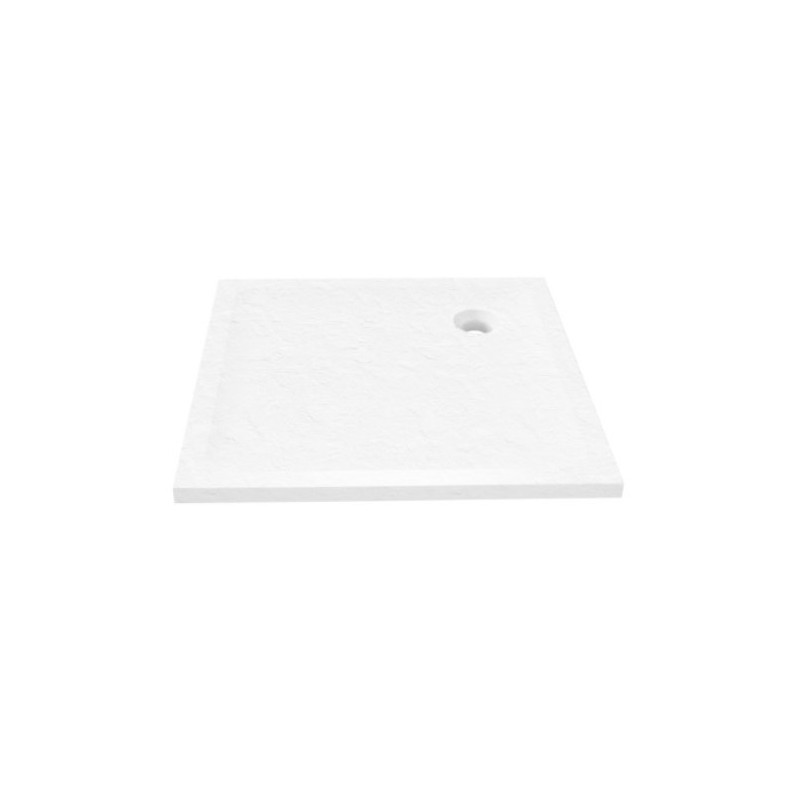 New Trendy Mild Stone Brodzik Akrylowy Kwadratowy 80x80x4,5 Biały (B-0541)