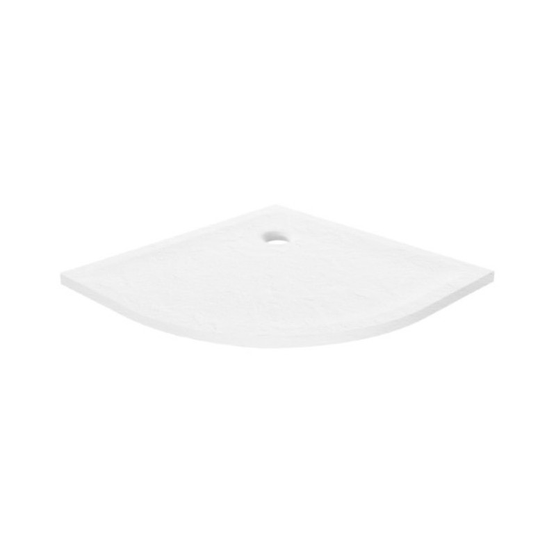 New Trendy Mild Stone Brodzik Akrylowy Półokrągy R55 80x80x4,5 Biały (B-0537)