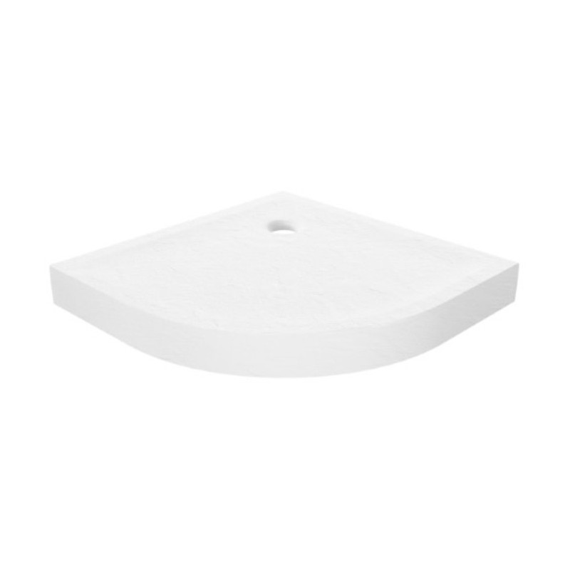 New Trendy Mild Stone Brodzik Akrylowy Półokrągły R55 80x80x11,5 Biały (B-0516)