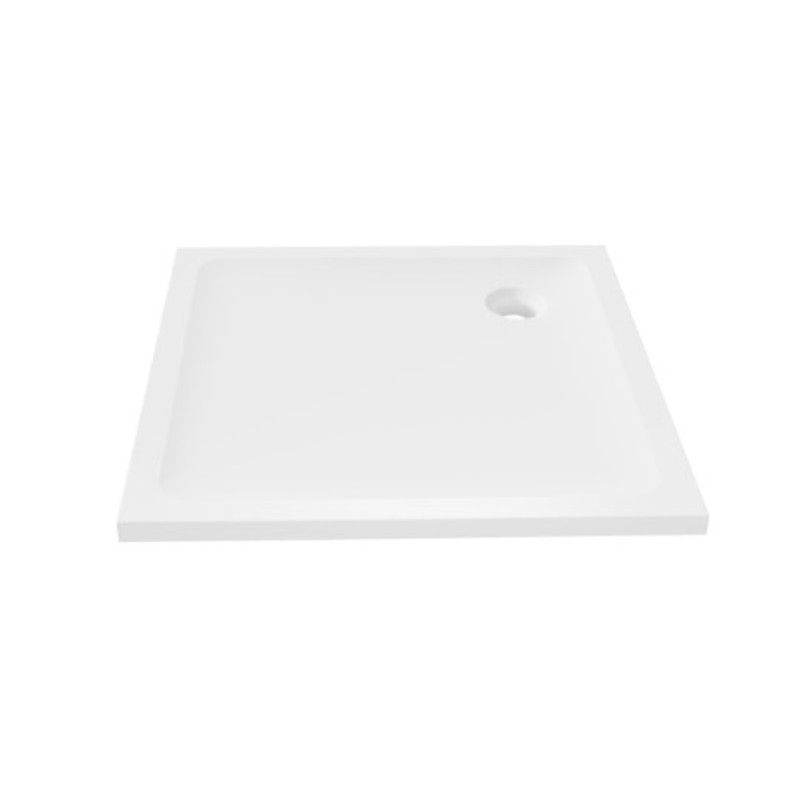 New Trendy Mild Brodzik Akrylowy Kwadratowy 90x90x4,5 Biały (B-0626)