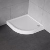 New Trendy Columbus Brodzik Zintegrowany Półokrągły Biały 90x90 cm (B-0103) Styropian