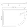 New Trendy New Maxima Brodzik asymetryczny lewy 120x85x14 cm (B-0376)