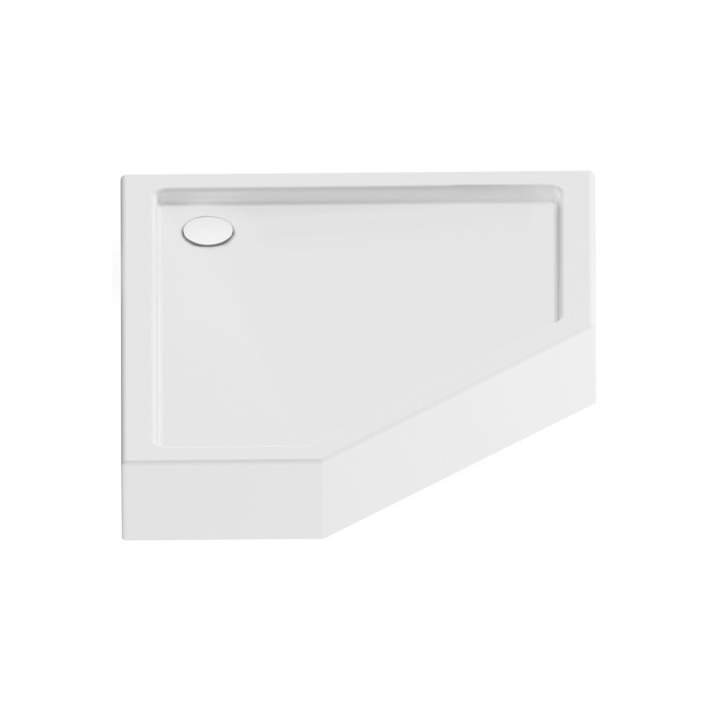 New Trendy New Azura Brodzik Pięciokątny na stelażu prawy 100x80 cm (B-0417)