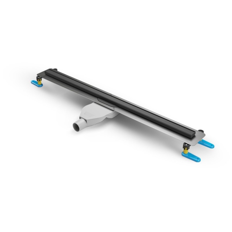 New Trendy Odpływ Liniowy Visio Slim Czarny Mat 700 (OL-0077)