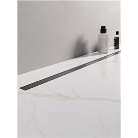 New Trendy Visio Slim Copper Odpływ Liniowy z rusztem szczotkowanym w kolorze gunmetal 70 cm (OL-0092)