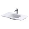 Oristo Brylant szafka z umywalką Cera dwie szuflady 80 cm ceglany mat ryflowane fronty (OR36-SD2S-80-19R+UME-CE-80-91)