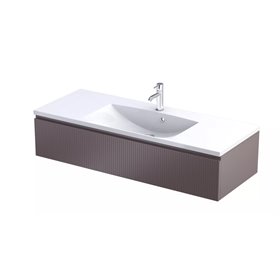 Oristo Brylant szafka podumywalkowa jedna szuflada 120 cm mokka mat ryflowane fronty (OR36-SD1S-120-21R)