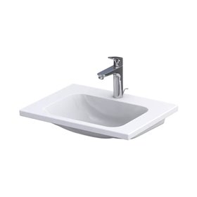 Oristo Brylant szafka z umywalką Cera jedna szuflada 60 cm ceglany mat ryflowane fronty (OR36-SD1S-60-19R+UME-CE-60-91)