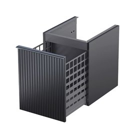 Oristo Etna Szafka Niska Boczna 40 cm Jedna Szuflada Czarny Mat Ryflowany (OR52-SN1S-40-8R)