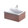 Oristo Etna Szafka Podumywalkowa Niska Ceglany Mat Ryflowany + Umywalka Ceramiczna Cera 60 cm (OR52-SD1S-60-19R+UME-CE-60-91)
